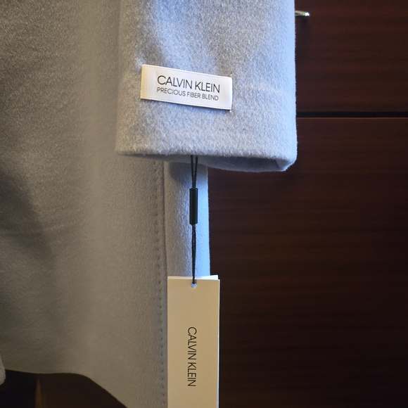 NWT Calvin Klein Baby Blue Wool Coat - Picture 4 of 8